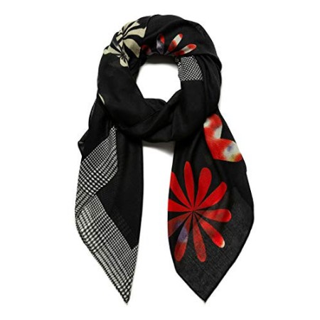 Desigual Foul_Logo Love Sciarpa di Moda, Black, U Donna