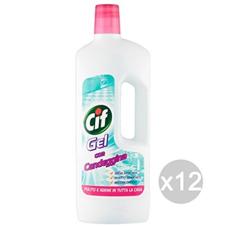 CIF Set 12 Gel C/Candeggina Ml 750 Detersivi E Pulizia della Casa