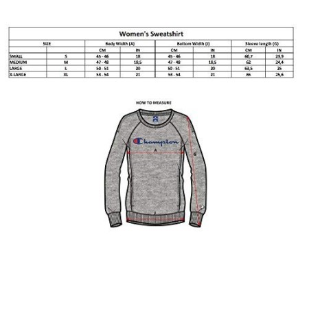 Champion Felpa Classic Logo, Blu, XL Donna