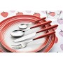 Eme Posaterie Caribe Rosso 11 - Set di Posate da Tavola in acciaio inossidabile 18/0, Nichel Free, per 6 Persone, 24 Pezzi