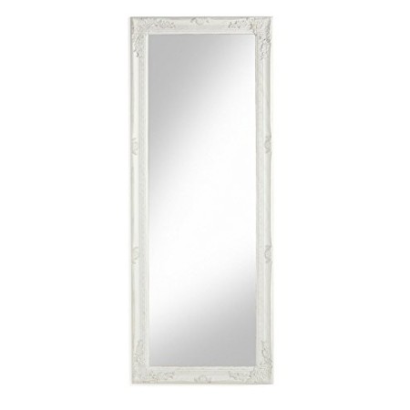 MONTEMAGGI Specchio da parete con cornice rettangolare in legno bianco Bianco