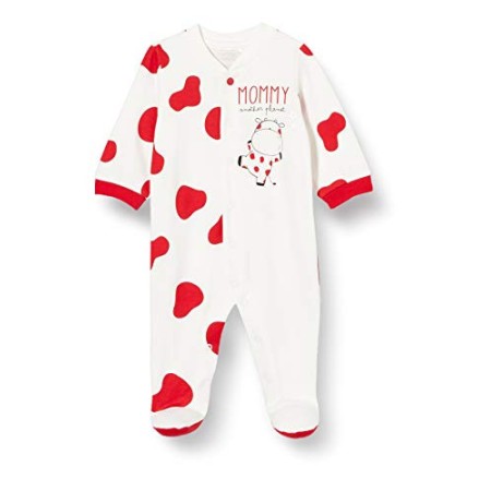 Chicco Tutina con Apertura Frontale Pigiamino per Bambino e Neonato, Bianco e Rosso, 056 Unisex-Bimbi
