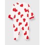 Chicco Tutina con Apertura Frontale Pigiamino per Bambino e Neonato, Bianco e Rosso, 056 Unisex-Bimbi