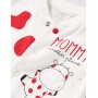Chicco Tutina con Apertura Frontale Pigiamino per Bambino e Neonato, Bianco e Rosso, 056 Unisex-Bimbi
