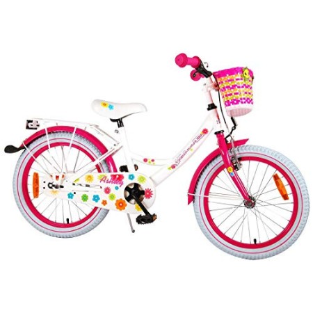 Bicicletta Bambina Ragazza Ashley 18 Pollici Bianco Rosa 95% Assemblata