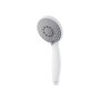 Bisk-Soffione Doccia a 3 funzioni, Base in ABS, Colore: Bianco, 10 x 23 x 5 cm