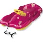 AlpenGaudi 998007 - Slittino per Bambini, con Volante, 100 x 54 x 28 cm, Colore: Fucsia/Giallo