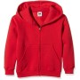 Fruit of the Loom SS107B Cappuccio Bambina, Rosso 7 Anni
