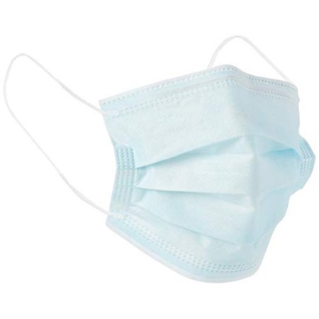 Supa Labs Maschera Medica Certificata e Testata CE, di Tipo I a 3 Strati, Non Sterile (Confezione da 50 Pezzi)