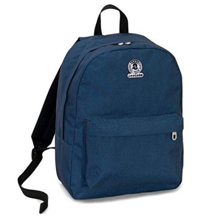 Zaino Invicta Benin S Eco-Material, Blu, 25 Lt, Tasca porta Laptop fino 13'', Scuola & Tempo Libero