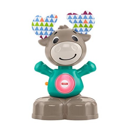 Fisher-Price- Parlamici Baby Alce Dondolina Giocattolo Educativo con Luci, Suoni e Musica per Stimolare Il Bambino, dai 9+ Mesi,
