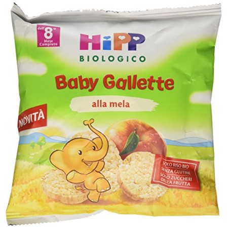 Hipp Baby Snack Gallette di Riso alla Mela - 7 confezioni da 30 g