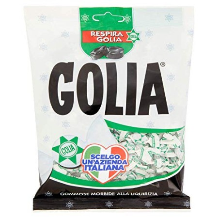 Golia Farfallina Caramelle Gommose Morbide al Gusto di Liquirizia, Busta da 180 g