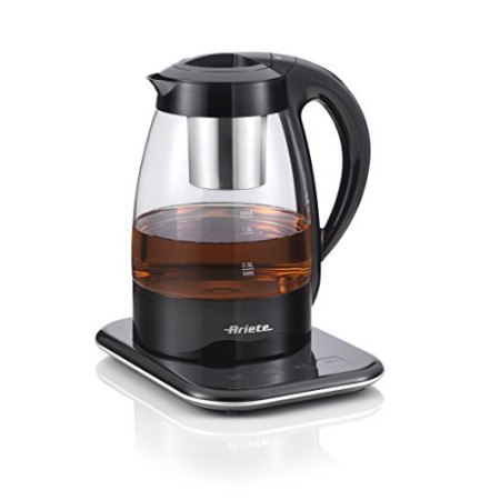 Ariete 2867 Tea Maker - Macchina automatica in vetro per tè, infusi e tisane, 1,2 litri, filtro in acciaio inox, display digit