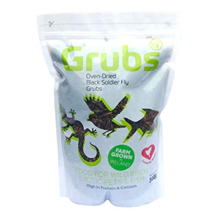 Hexafly Soldato Nero Secco Fly Larvae 500g per Wild Birds Rettili Anfibi e Ricci