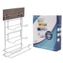 Kurelle Portarotolo da Cucina - (32 H x 7,8W x 23D cm) 3 in 1 Portarotoli a Parete - Autoadesivo Pellicola Alluminio, Dispenser 