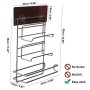 Kurelle Portarotolo da Cucina - (32 H x 7,8W x 23D cm) 3 in 1 Portarotoli a Parete - Autoadesivo Pellicola Alluminio, Dispenser 
