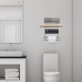 Kurelle Portarotolo da Cucina - (32 H x 7,8W x 23D cm) 3 in 1 Portarotoli a Parete - Autoadesivo Pellicola Alluminio, Dispenser 
