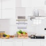 Kurelle Portarotolo da Cucina - (32 H x 7,8W x 23D cm) 3 in 1 Portarotoli a Parete - Autoadesivo Pellicola Alluminio, Dispenser 