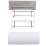 Kurelle Portarotolo da Cucina - (32 H x 7,8W x 23D cm) 3 in 1 Portarotoli a Parete - Autoadesivo Pellicola Alluminio, Dispenser 