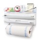 Tescoma 899722 Onwall Portarotoli Cucina da Parete 4 in 1, Plastica, Bianco, 1 Pezzo