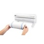 Tescoma 899722 Onwall Portarotoli Cucina da Parete 4 in 1, Plastica, Bianco, 1 Pezzo