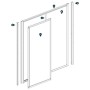 Ogomondo Porta Doccia Scorrevole Slide Due Ante Cristallo Temprato Bianco