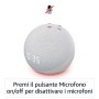 Nuovo Echo Dot (4ª generazione) - Altoparlante intelligente con orologio e Alexa - Ceruleo