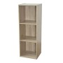 Alsapan - Scaffale cubico 3 x 1, in melamina, 91 x 31 x 29,5 cm, Finiture in Rovere