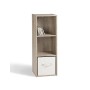 Alsapan - Scaffale cubico 3 x 1, in melamina, 91 x 31 x 29,5 cm, Finiture in Rovere