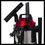 Einhell TC-VC 1812 S Aspiratutto Solidi/Liquidi, 1250 W, 80 Decibel, Rosso, Nero, Bianco