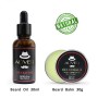 Kit per la cura della barba, 6 PC con olio biologico per barba, bavaglino, spazzola, pettine, cera per burro balsamo per barba p