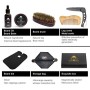 Kit per la cura della barba, 6 PC con olio biologico per barba, bavaglino, spazzola, pettine, cera per burro balsamo per barba p