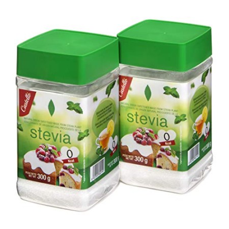 Castelló Since 1907 Dolcificante Stevia + Eritritolo 1:1 - Confezione 2 x 300 g - Total: 600 g