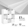 Homfa Mensola Libreria in Legno con 9 Cubi 5 Ante Mobile Portaoggetti Scaffale Cubo Porta Libri CD Bianca 90 × 29 × 90cm
