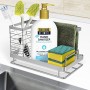 Oriware Lavandino Caddy Organizer Porta Utensili da Cucina della Lavello Acciaio Inox - 25 x 15 x 15 cm