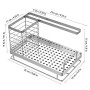 Oriware Lavandino Caddy Organizer Porta Utensili da Cucina della Lavello Acciaio Inox - 25 x 15 x 15 cm