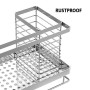 Oriware Lavandino Caddy Organizer Porta Utensili da Cucina della Lavello Acciaio Inox - 25 x 15 x 15 cm