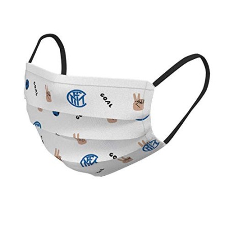 Inter Mascherina Facciale -Junior, Unisex Bambini, Blu, 14 CM