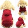 Idepet Felpa con Cappuccio per Cane Animale Domestico Autunno Inverno Cappotto Caldo Vestiti per Cani in Cotone Tinta Unita con 