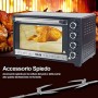 Bakaji Forno Fornetto Elettrico Ventilato 30 Lt Potenza 1600W con Luce Interna 4 Selezioni di Cottura Temperatura Regolabile Tim