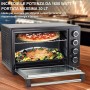 Bakaji Forno Fornetto Elettrico Ventilato 30 Lt Potenza 1600W con Luce Interna 4 Selezioni di Cottura Temperatura Regolabile Tim