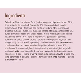 Misura Cornetti Fibrextra Frutti di Bosco, Barbabietola e Uva | 100% Farina Integrale | Confezione da 300 grammi