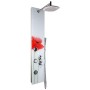 Colonna Doccia 019 Alluminio 3 Funzioni 3 Bocchette Idro Lombari Con Cristallo L25xP46xH130