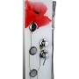 Colonna Doccia 019 Alluminio 3 Funzioni 3 Bocchette Idro Lombari Con Cristallo L25xP46xH130