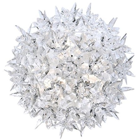 Kartell Bloom Cw2 Lampada da Parete G9, Bianco (Cristallo), Ø 28 cm h 22 cm