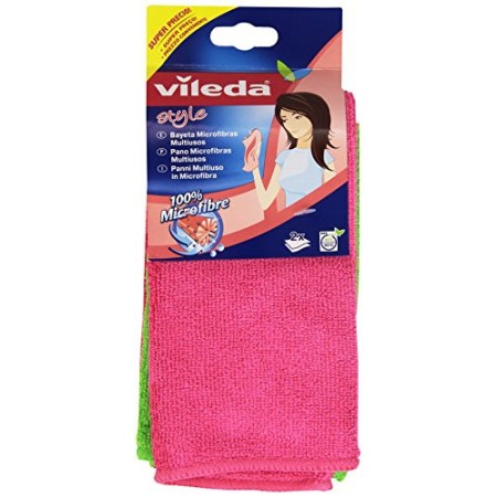Vileda - Panni, Multiuso in Microfibra - 2 pezzi