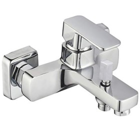 Ogomondo Miscelatore Esterno Vasca Francia Con Deviatore Rubinetto Monocomando Cromato