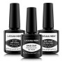 Lagunamoon Base e Top Coat Semipermanente, Top Coat Opaco, Smalto per Unghie in gel LED UV, 3pcz Smalto per Unghie Soak off 8ML