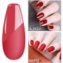 Lagunamoon Base e Top Coat Semipermanente, Top Coat Opaco, Smalto per Unghie in gel LED UV, 3pcz Smalto per Unghie Soak off 8ML
